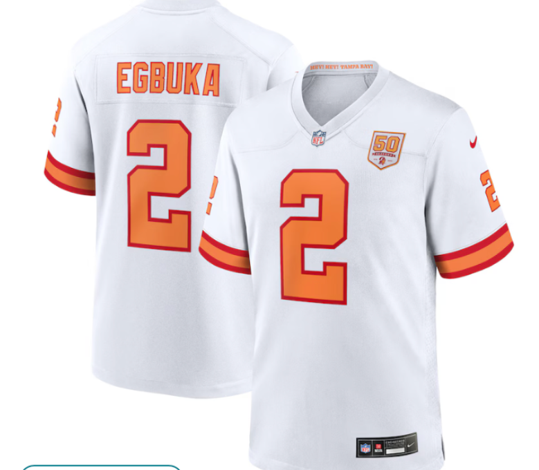 Men Tampa Bay Buccaneers #2 Emeka Egbuka white NFL Nike 2026 jersey